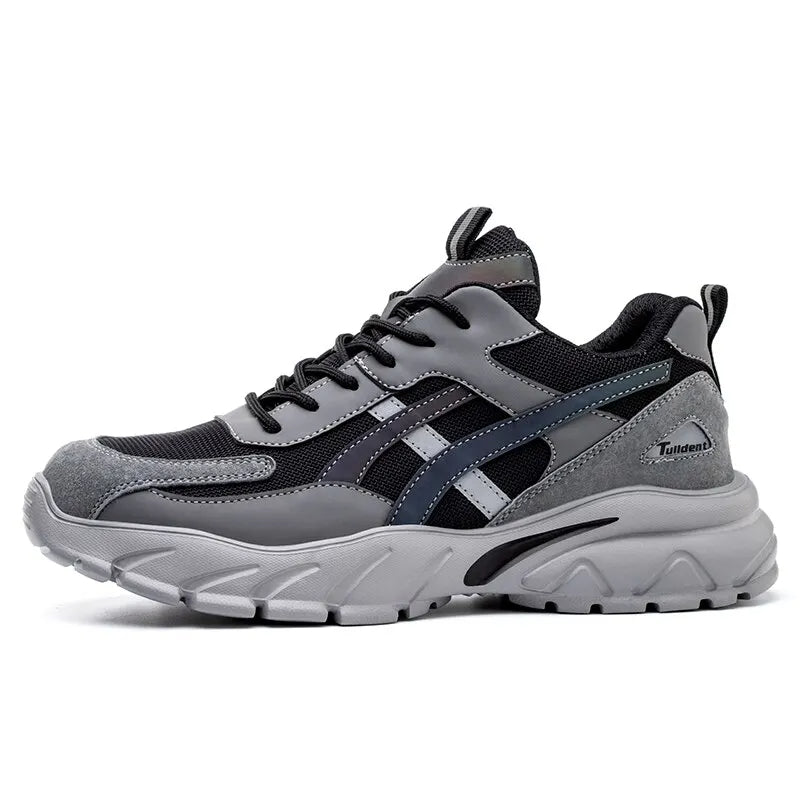 Men's Safety Shoes Lace-Up Work Toe Cap | Grip Sole