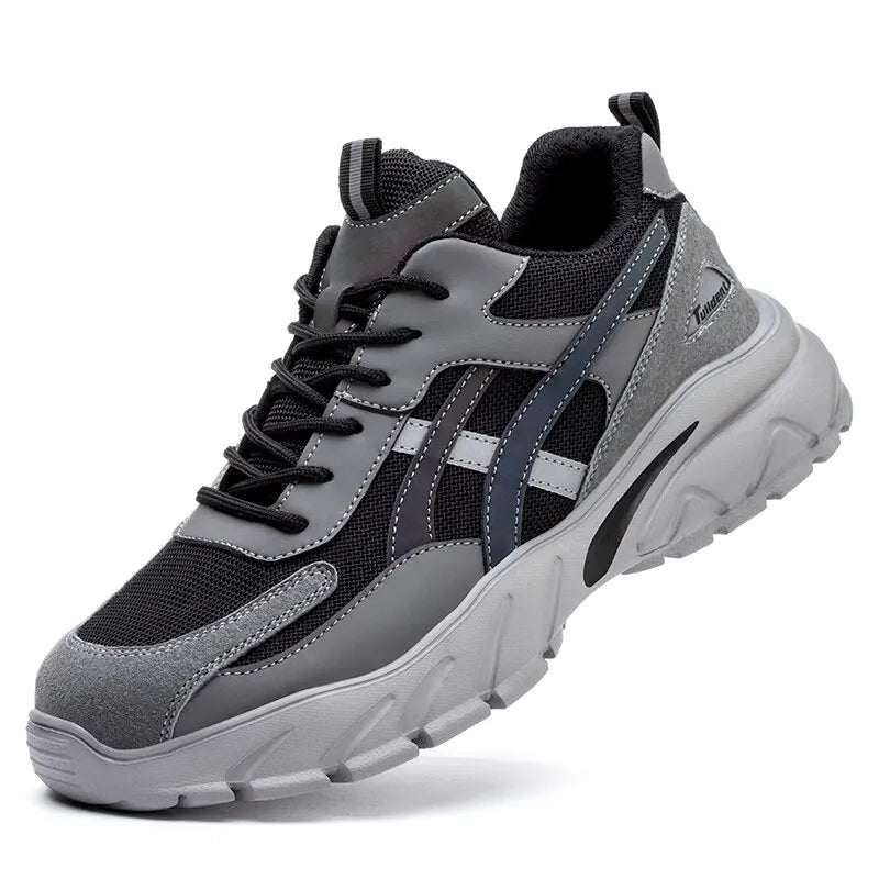 Men's Safety Shoes Lace-Up Work Toe Cap | Grip Sole