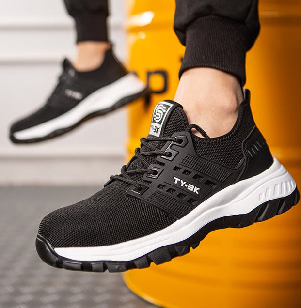 Men's Safety Shoes Mesh Lace-Up Low Cut | Work