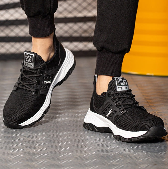 Men's Safety Shoes Mesh Lace-Up Low Cut | Work