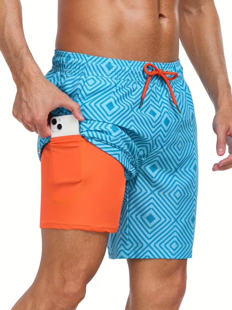 Men's Shorts Drawstring Printed | Swim