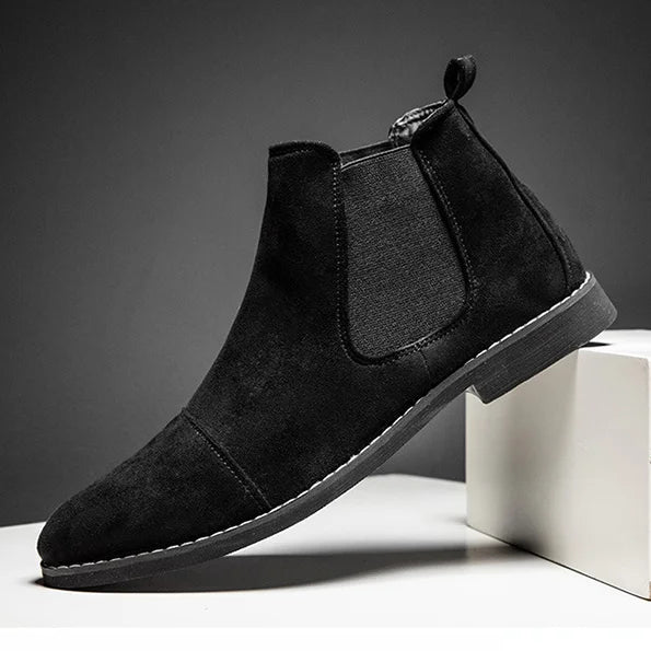 Men's Slip-On Chelsea Boots with Elastic Panels | Ankle Work Boots