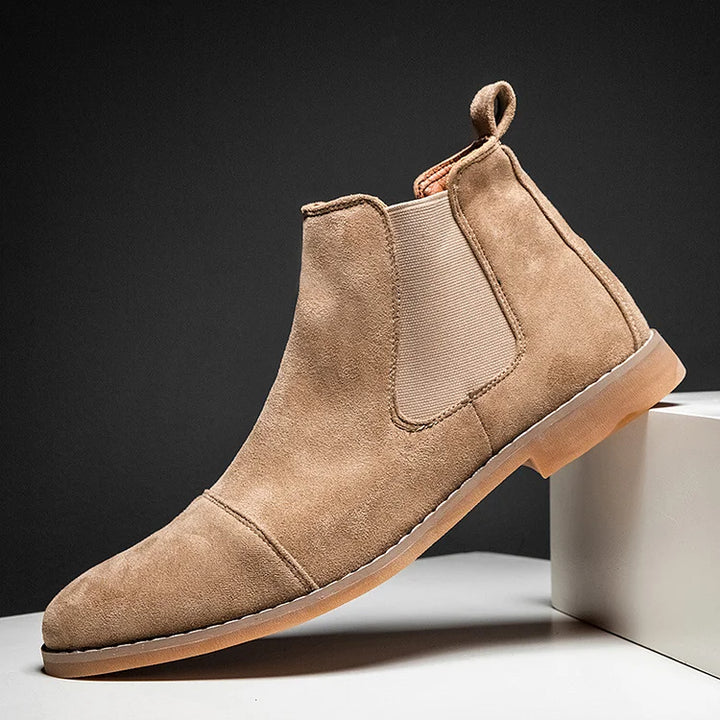 Men's Slip-On Chelsea Boots with Elastic Panels | Ankle Work Boots