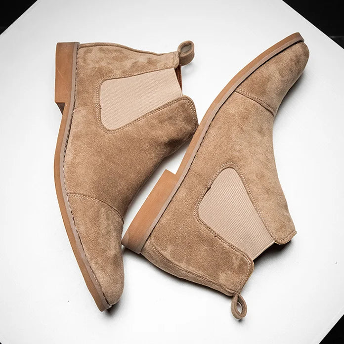 Men's Slip-On Chelsea Boots with Elastic Panels | Ankle Work Boots