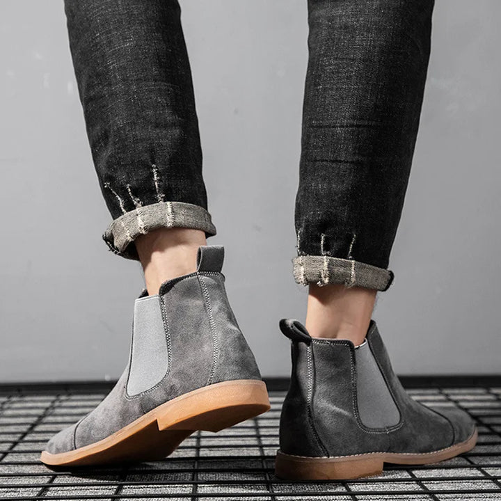 Men's Slip-On Chelsea Boots with Elastic Panels | Ankle Work Boots