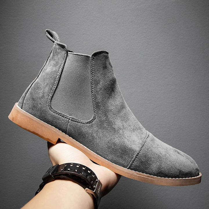 Men's Slip-On Chelsea Boots with Elastic Panels | Ankle Work Boots