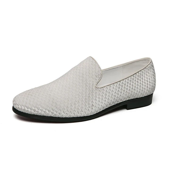 Men's Slip-On Loafers with Sparkly Woven Design | Wedding