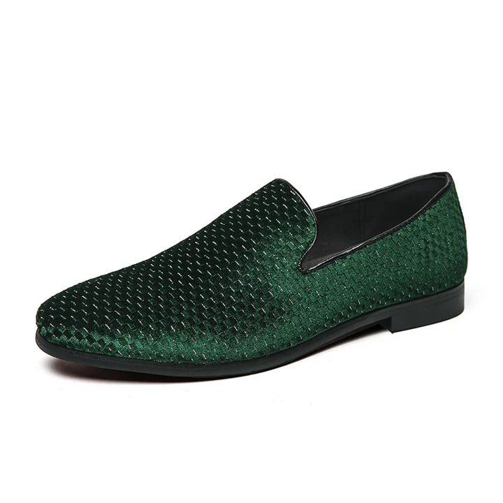 Men's Slip-On Loafers with Sparkly Woven Design | Wedding