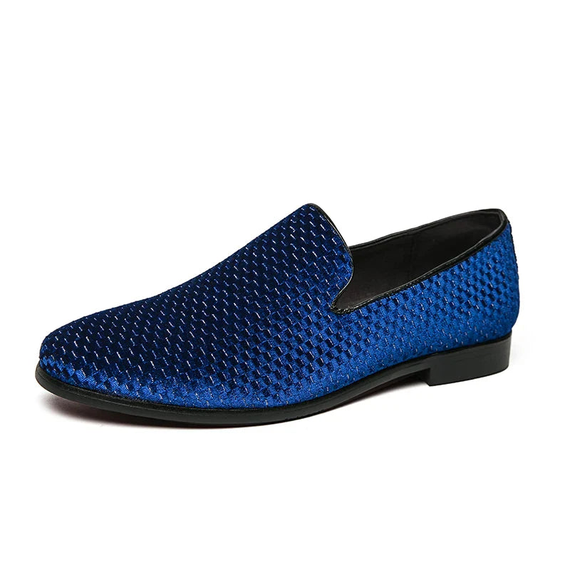 Men's Slip-On Loafers with Sparkly Woven Design | Wedding