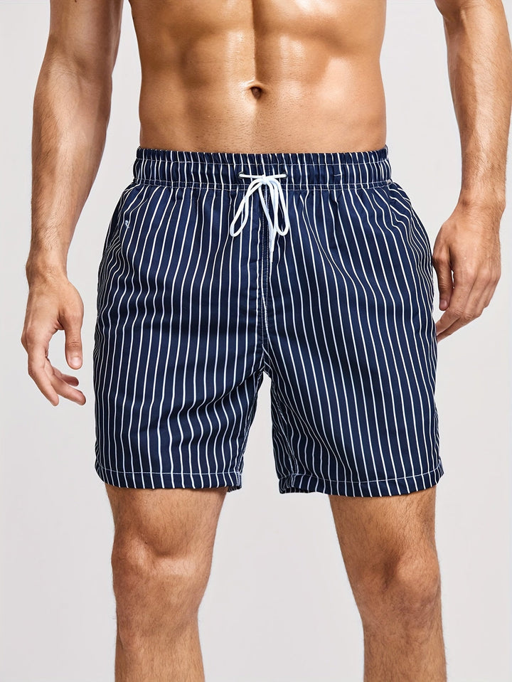 Men’s Striped Shorts with Drawstring Waist | Swimwear