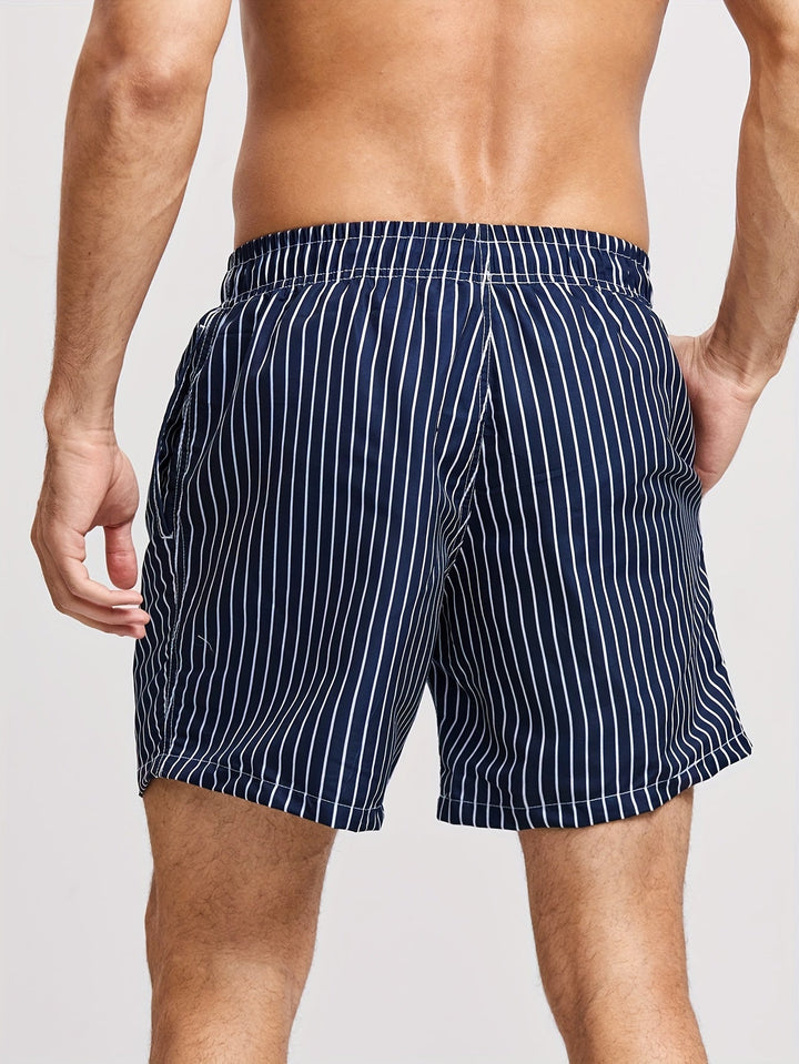 Men’s Striped Shorts with Drawstring Waist | Swimwear