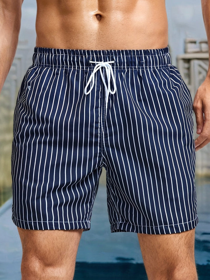 Men’s Striped Shorts with Drawstring Waist | Swimwear