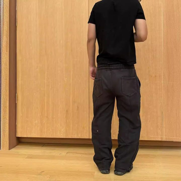 Men's Sweatpants Wide Leg Baggy Drawstring | Cargo