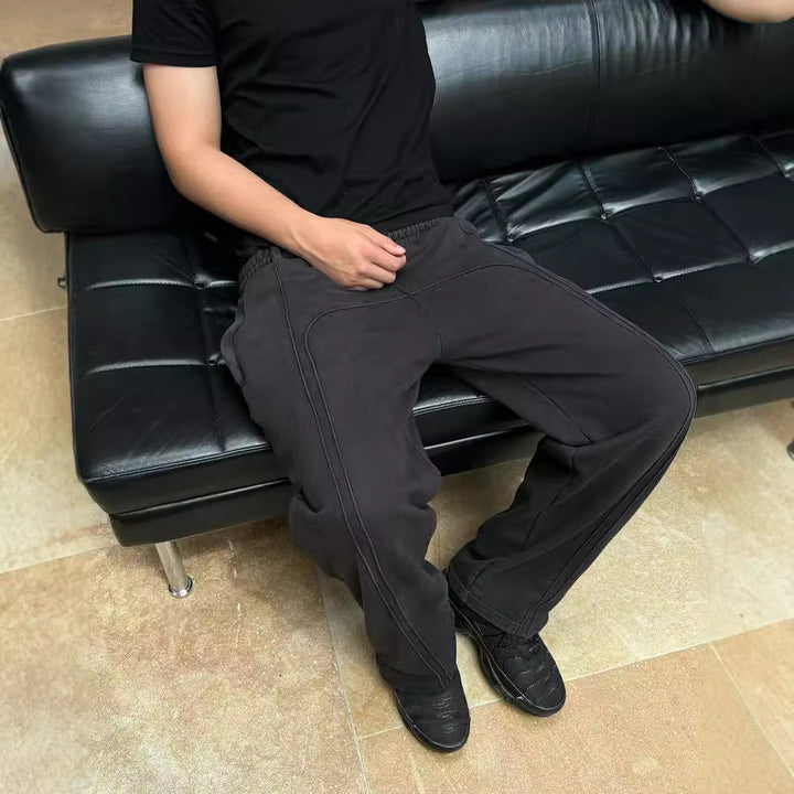 Men's Sweatpants Wide Leg Baggy Drawstring | Cargo