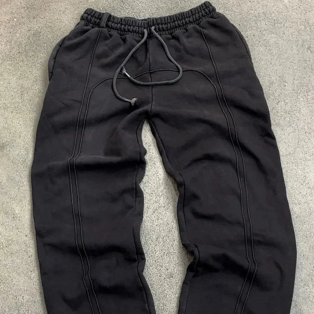 Men's Sweatpants Wide Leg Baggy Drawstring | Cargo
