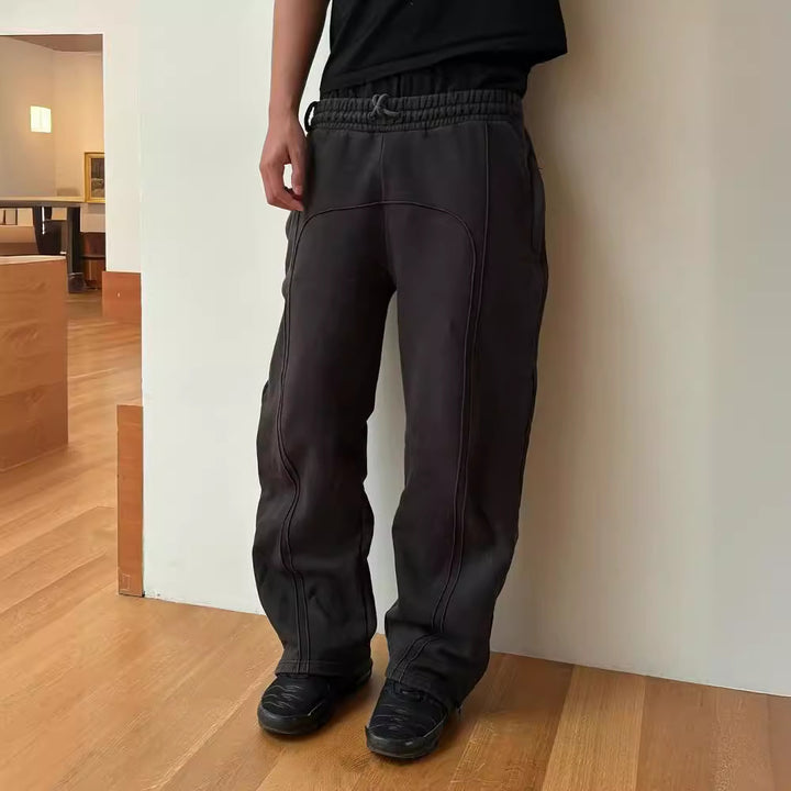 Men's Sweatpants Wide Leg Baggy Drawstring | Cargo