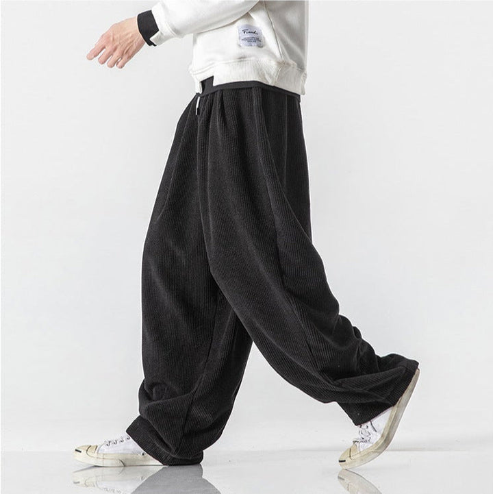 Men's Sweatpants Wide Leg Baggy | Elastic Waist