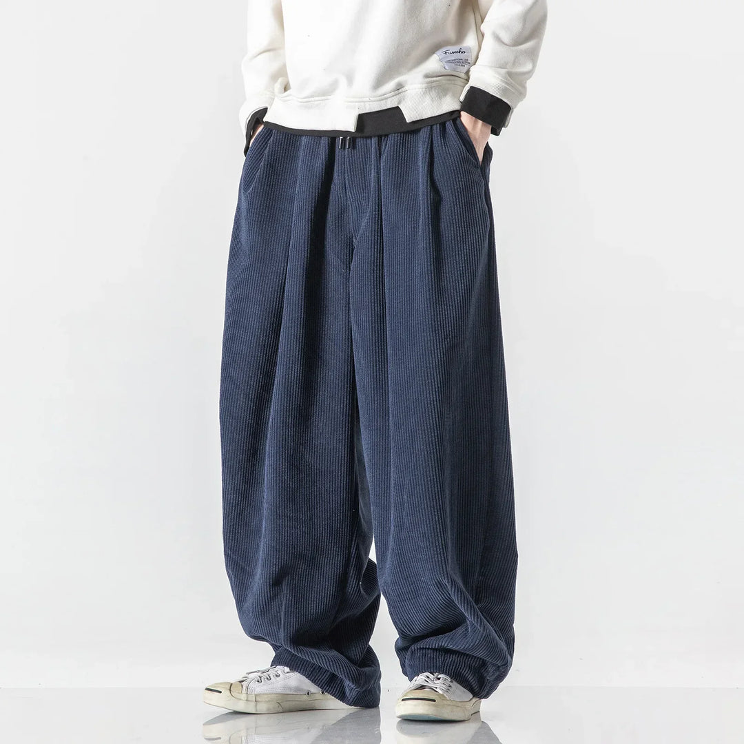 Men's Sweatpants Wide Leg Baggy | Elastic Waist