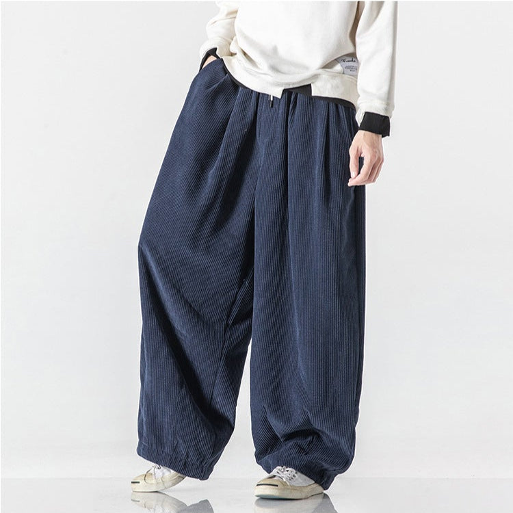 Men's Sweatpants Wide Leg Baggy | Elastic Waist