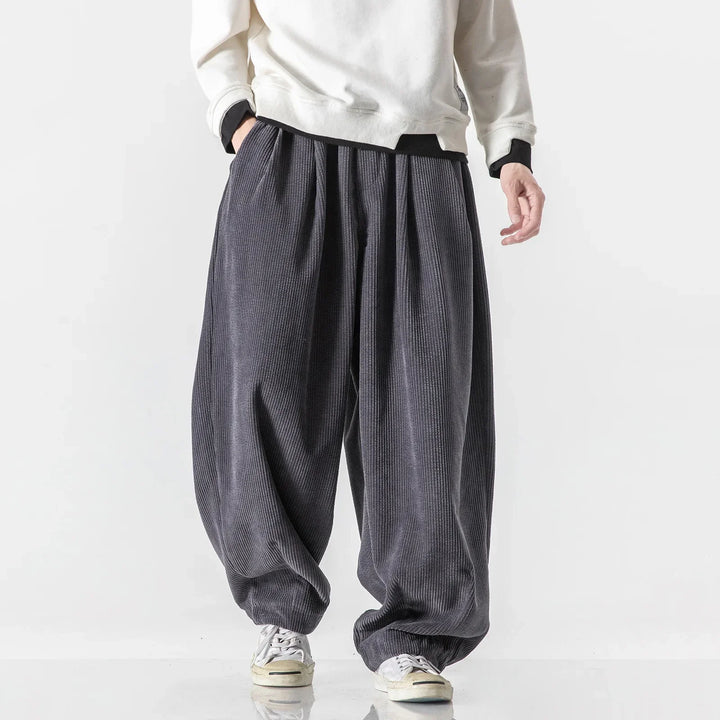 Men's Sweatpants Wide Leg Baggy | Elastic Waist