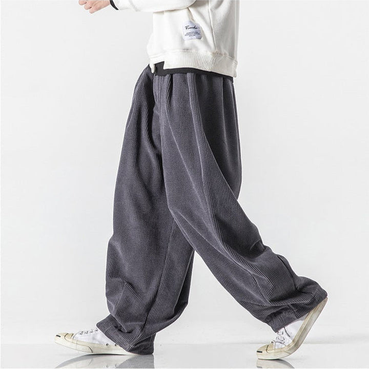 Men's Sweatpants Wide Leg Baggy | Elastic Waist