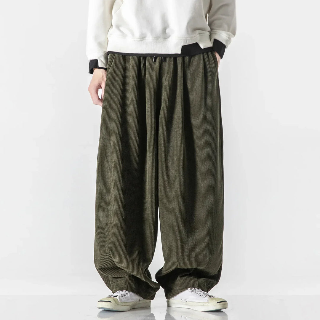 Men's Sweatpants Wide Leg Baggy | Elastic Waist