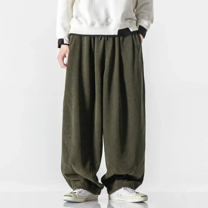 Men's Sweatpants Wide Leg Baggy | Elastic Waist