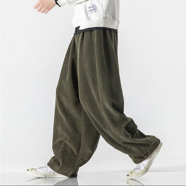 Men's Sweatpants Wide Leg Baggy | Elastic Waist