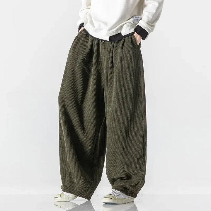 Men's Sweatpants Wide Leg Baggy | Elastic Waist