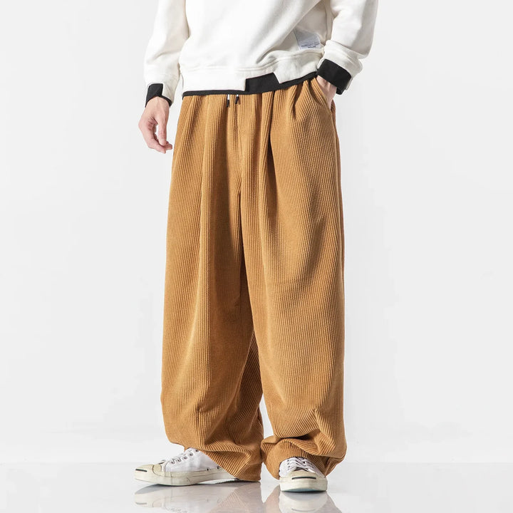 Men's Sweatpants Wide Leg Baggy | Elastic Waist