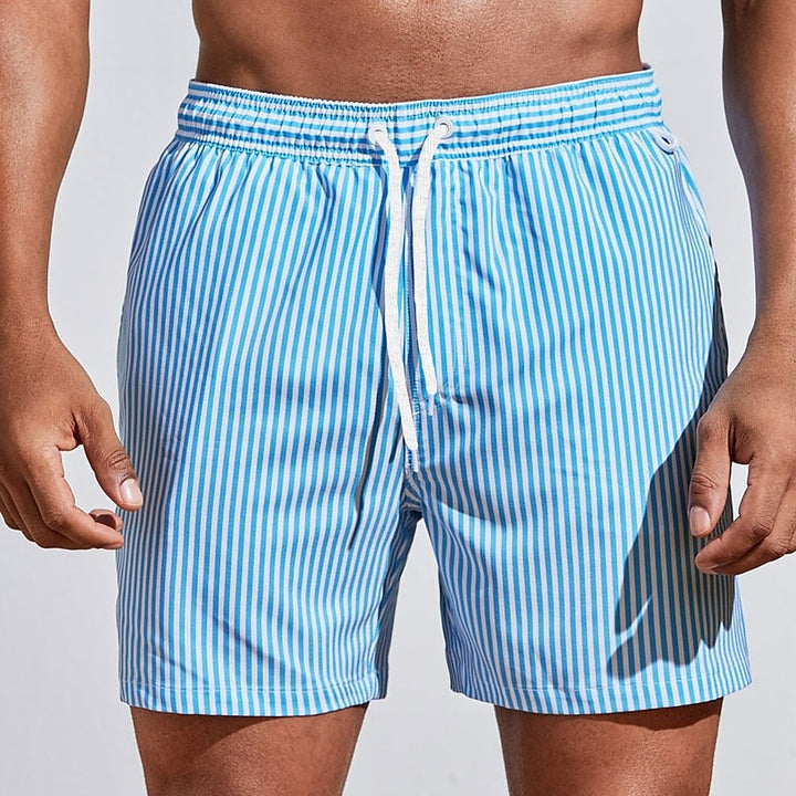 Men’s Swimwear Striped Drawstring Shorts | Summer