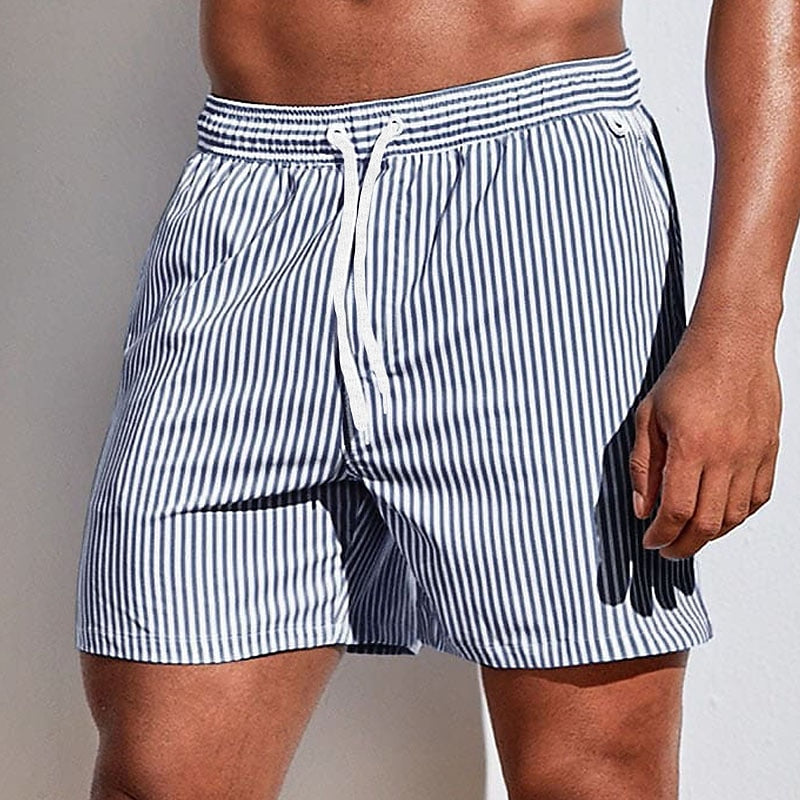 Men’s Swimwear Striped Drawstring Shorts | Summer