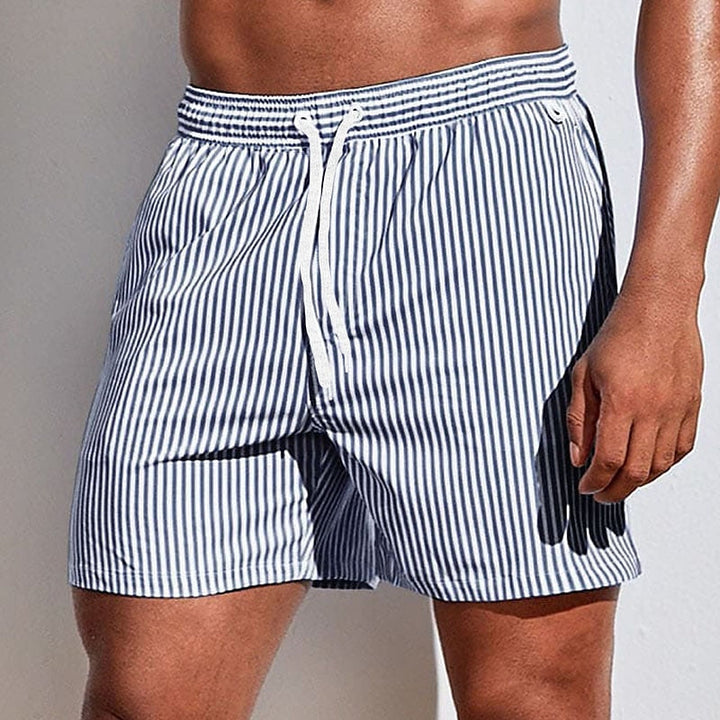 Men’s Swimwear Striped Drawstring Shorts | Summer