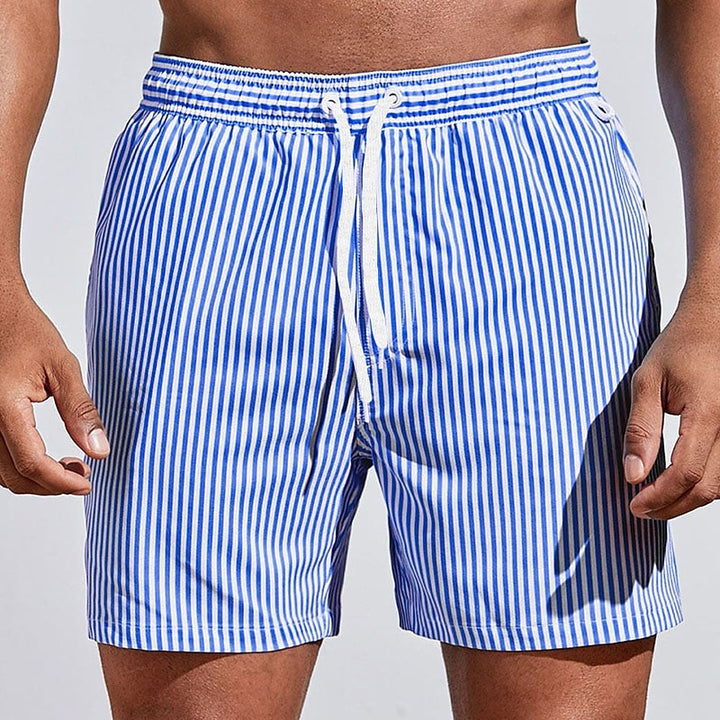 Men’s Swimwear Striped Drawstring Shorts | Summer