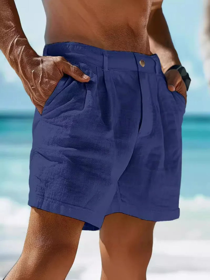Men’s Tailored Shorts with Button Closure | Beach