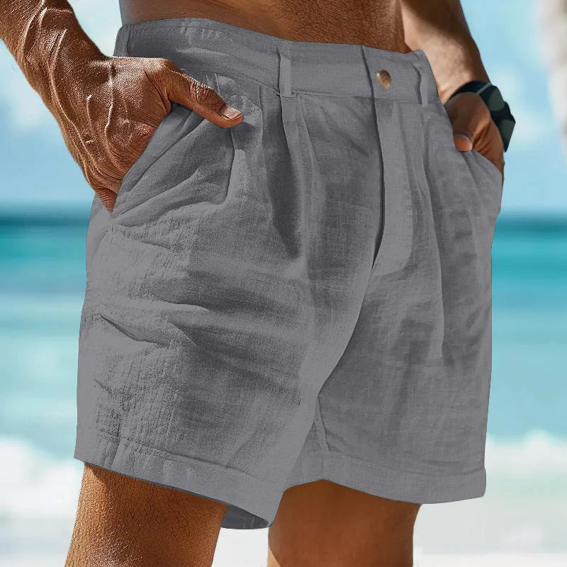 Men’s Tailored Shorts with Button Closure | Beach