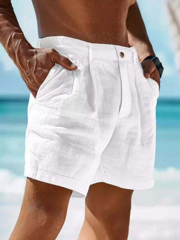 Men’s Tailored Shorts with Button Closure | Beach