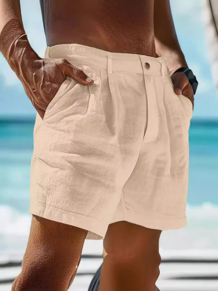 Men’s Tailored Shorts with Button Closure | Beach