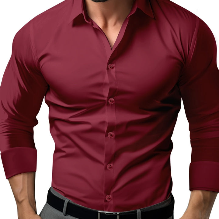 Men's Tight Shirt Long Sleeve | Button Up
