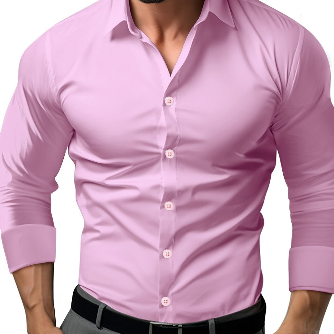 Men's Tight Shirt Long Sleeve | Button Up