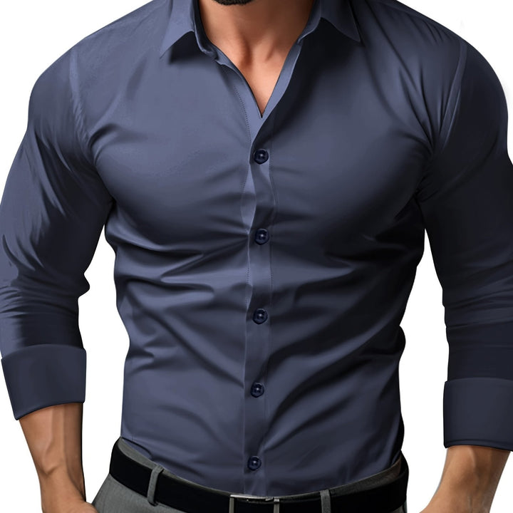 Men's Tight Shirt Long Sleeve | Button Up