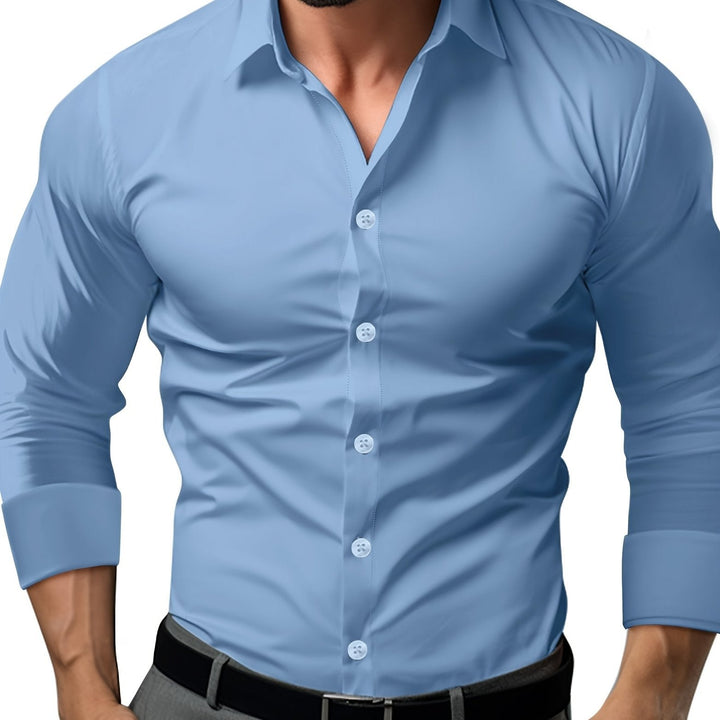 Men's Tight Shirt Long Sleeve | Button Up