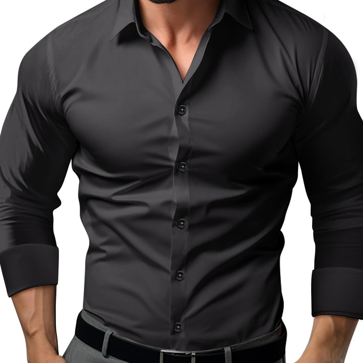 Men's Tight Shirt Long Sleeve | Button Up