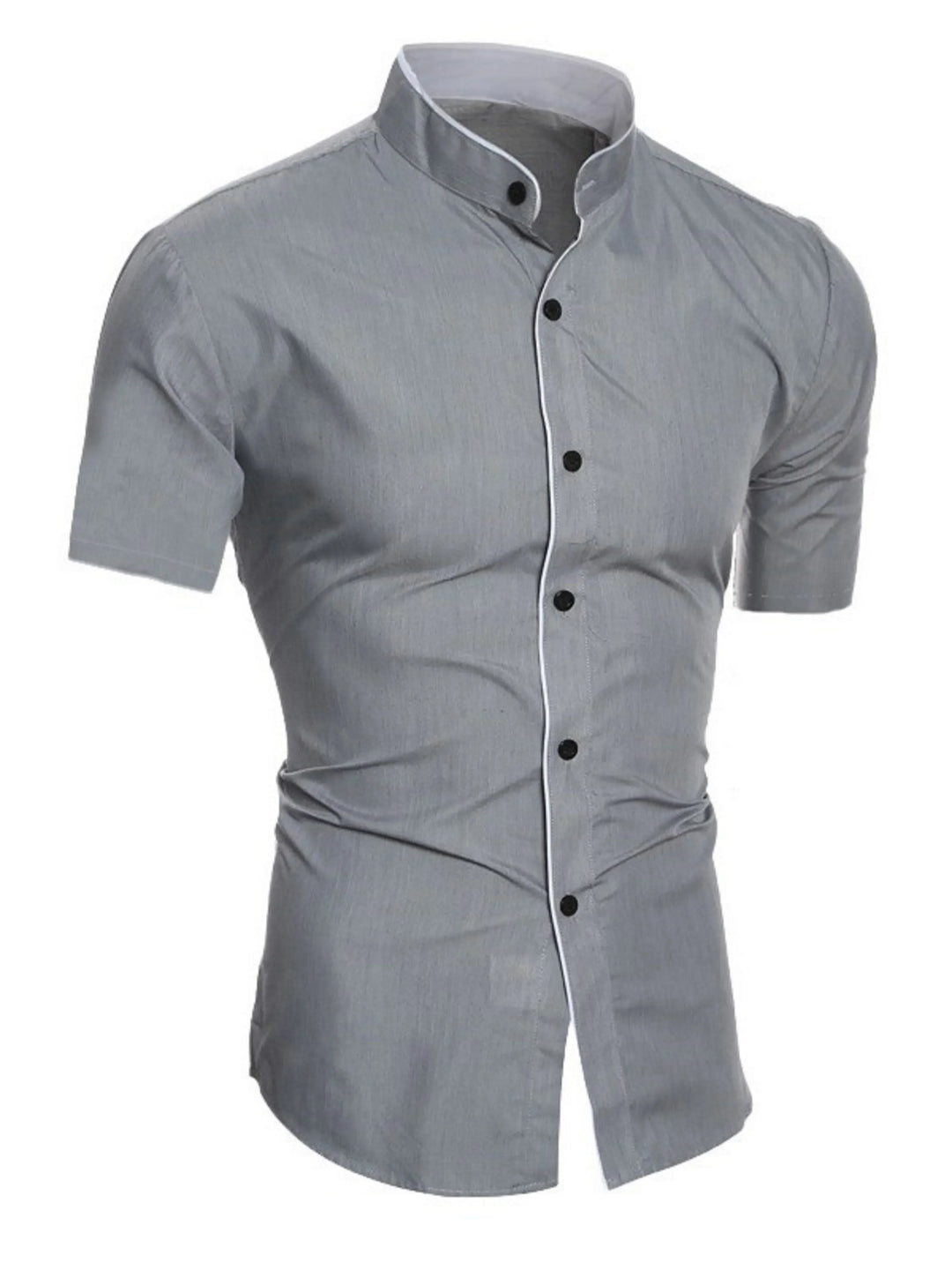 Men's Tight Shirt Short Sleeve | Button Up