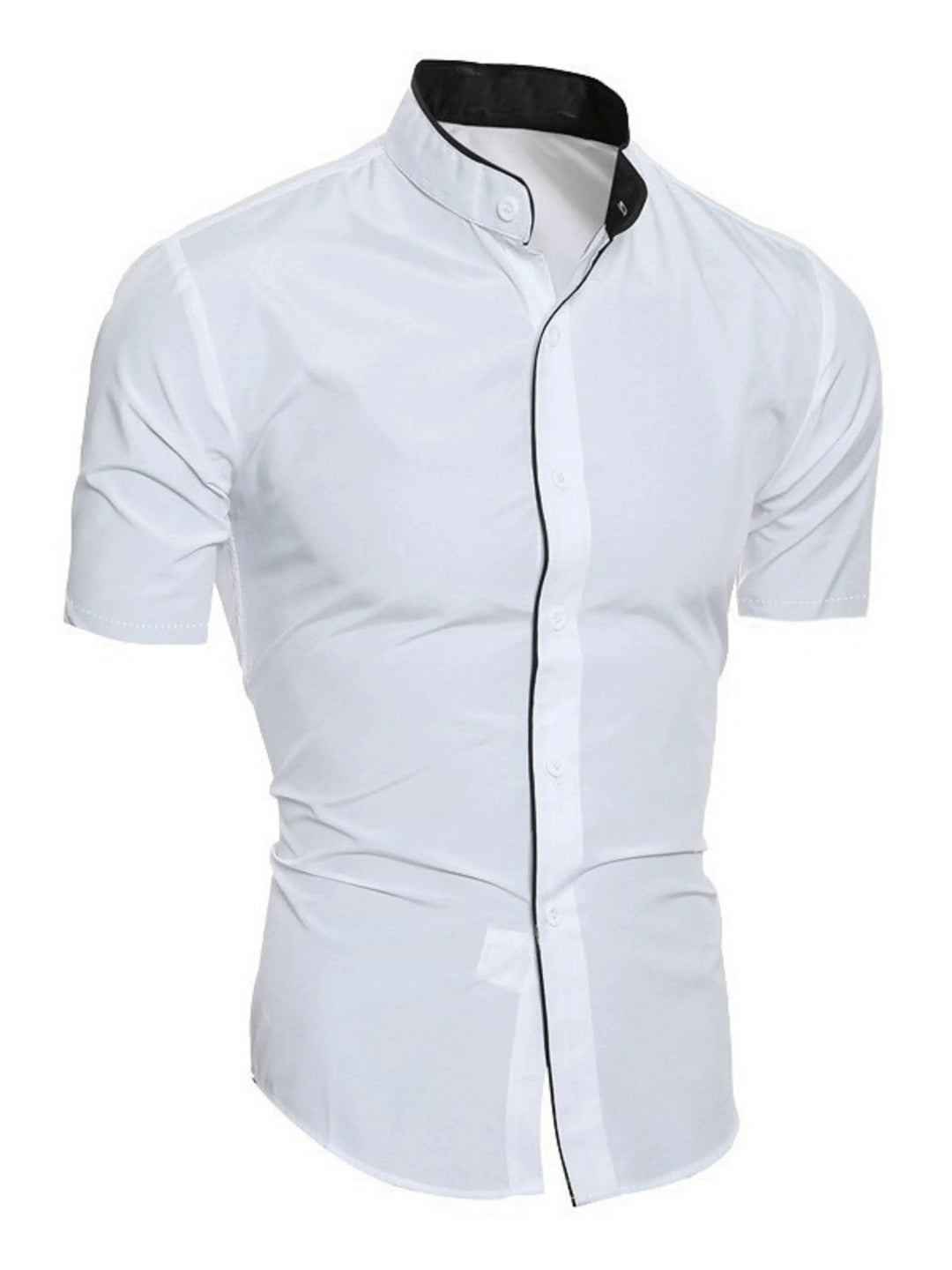 Men's Tight Shirt Short Sleeve | Button Up
