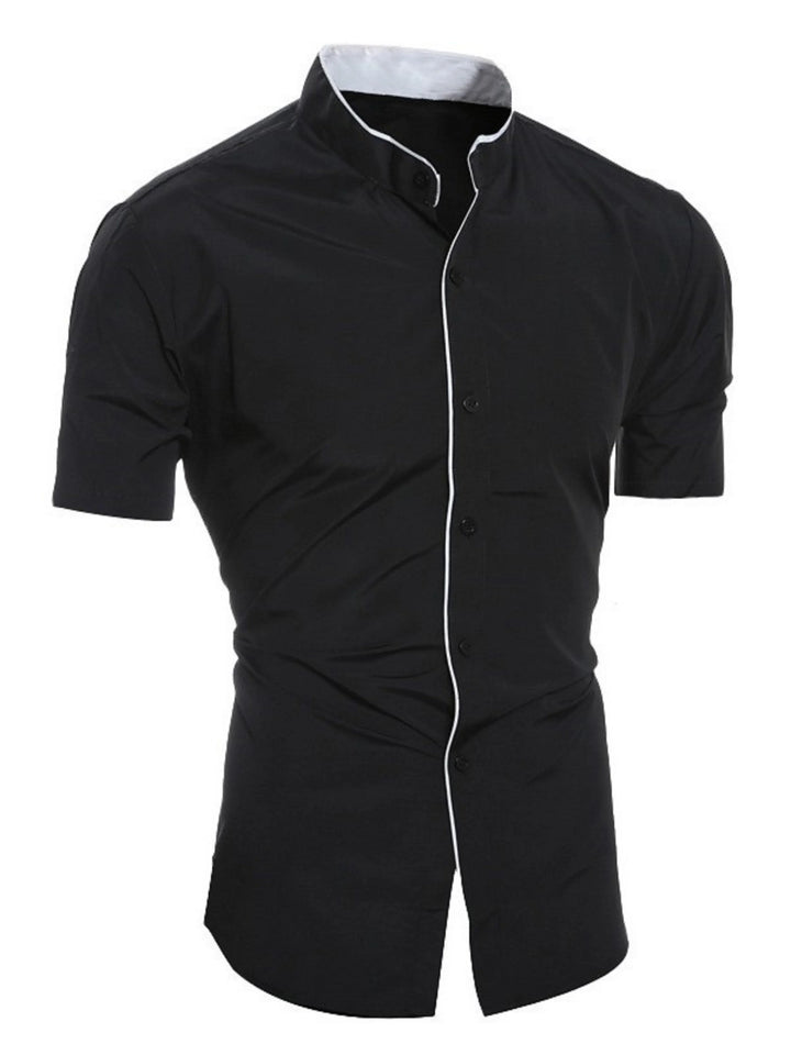 Men's Tight Shirt Short Sleeve | Button Up