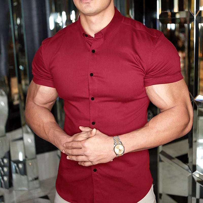 Men’s Tight Shirt Short Sleeve | Party