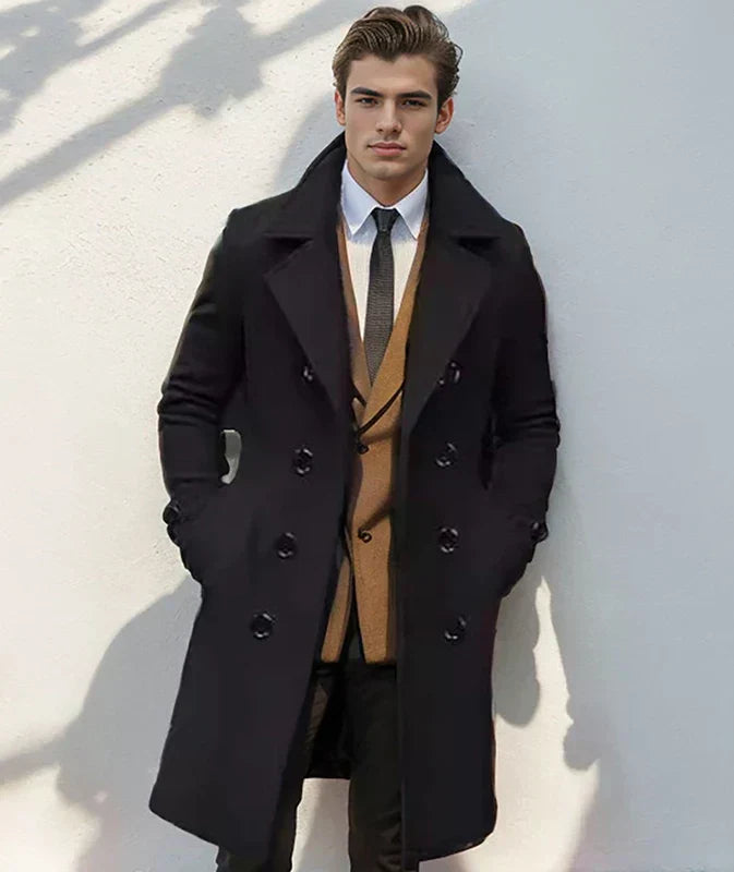 Men’s Trench Coat Long | Double Breasted