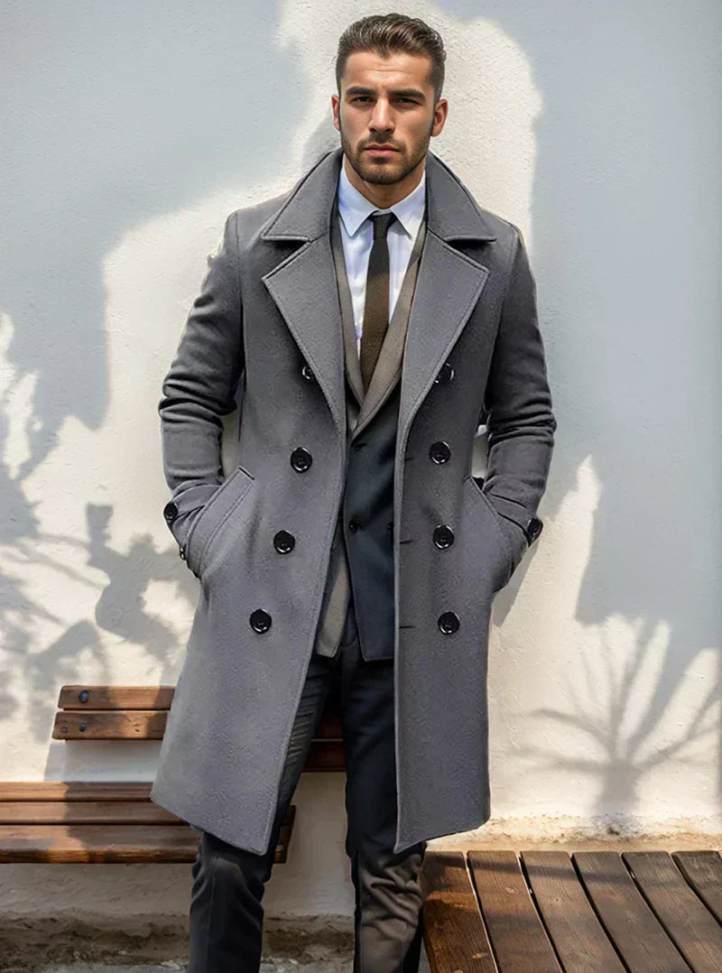Men’s Trench Coat Long | Double Breasted