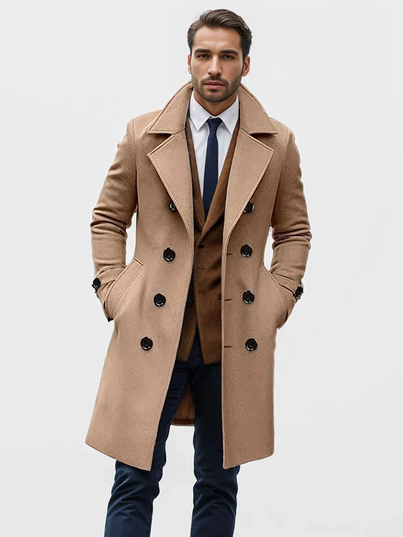 Men’s Trench Coat Long | Double Breasted